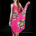 China hot sale scarf beach wraps women wholesale fashion one flower pareo